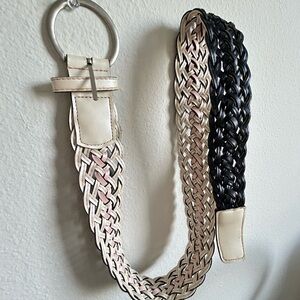 Elegant Silver Braided Belt